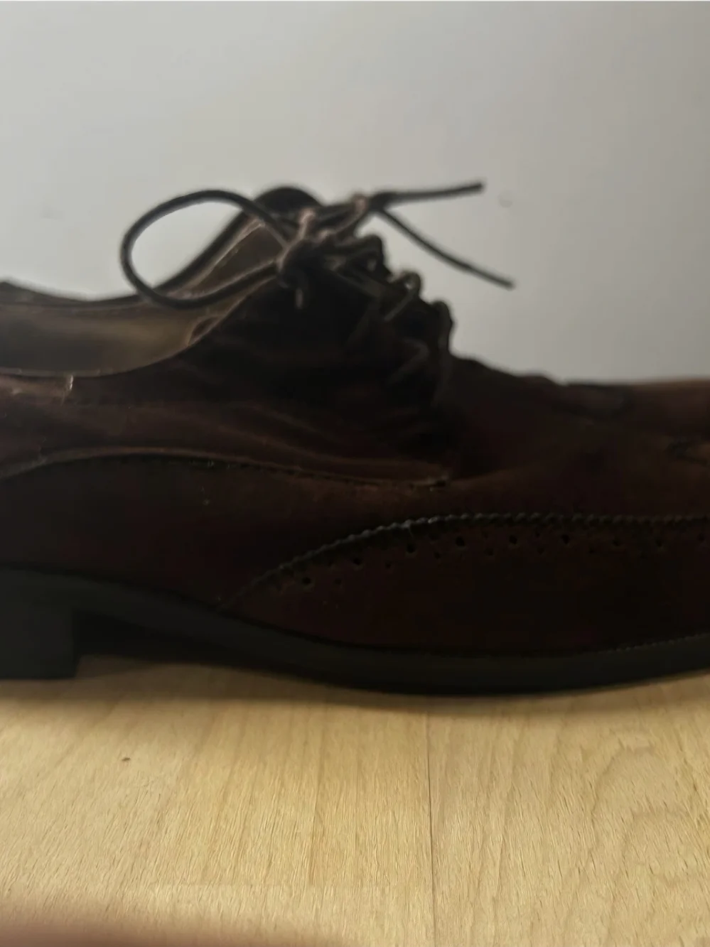 Adolfo Men's Brown Suede Wingtip Lace-Up Shoes